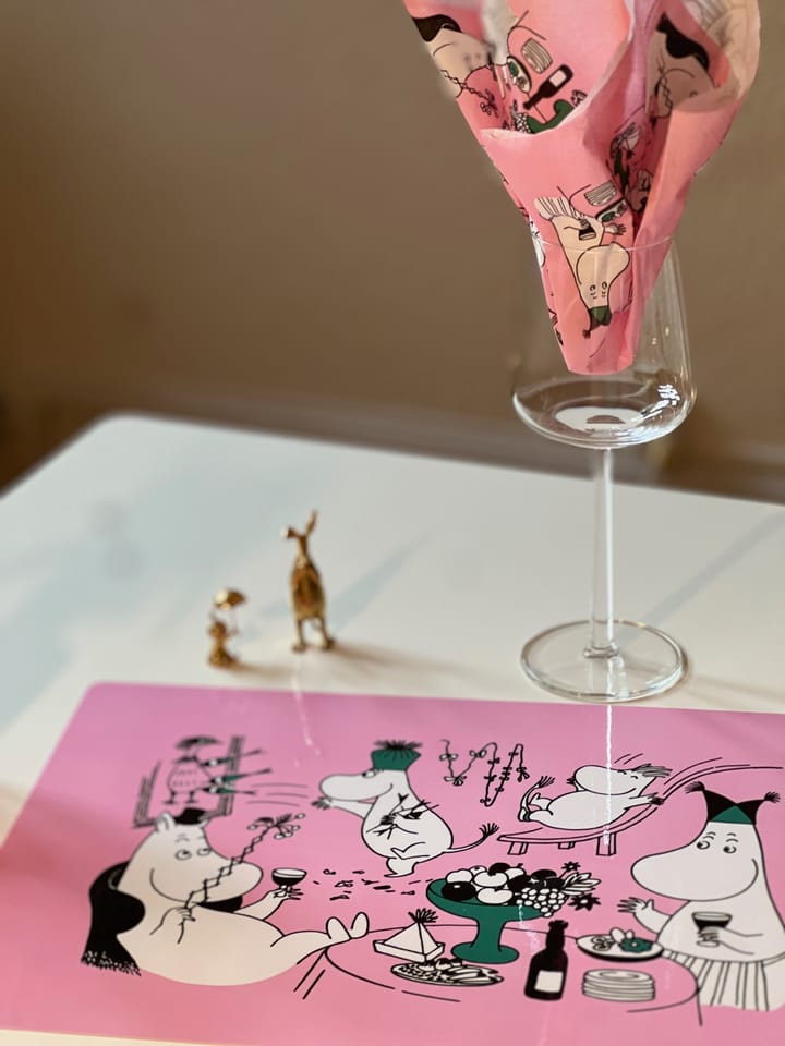 Moomin 80 σουπλά τραπεζιού 27,5x40 εκ., Ροζ Opto Design