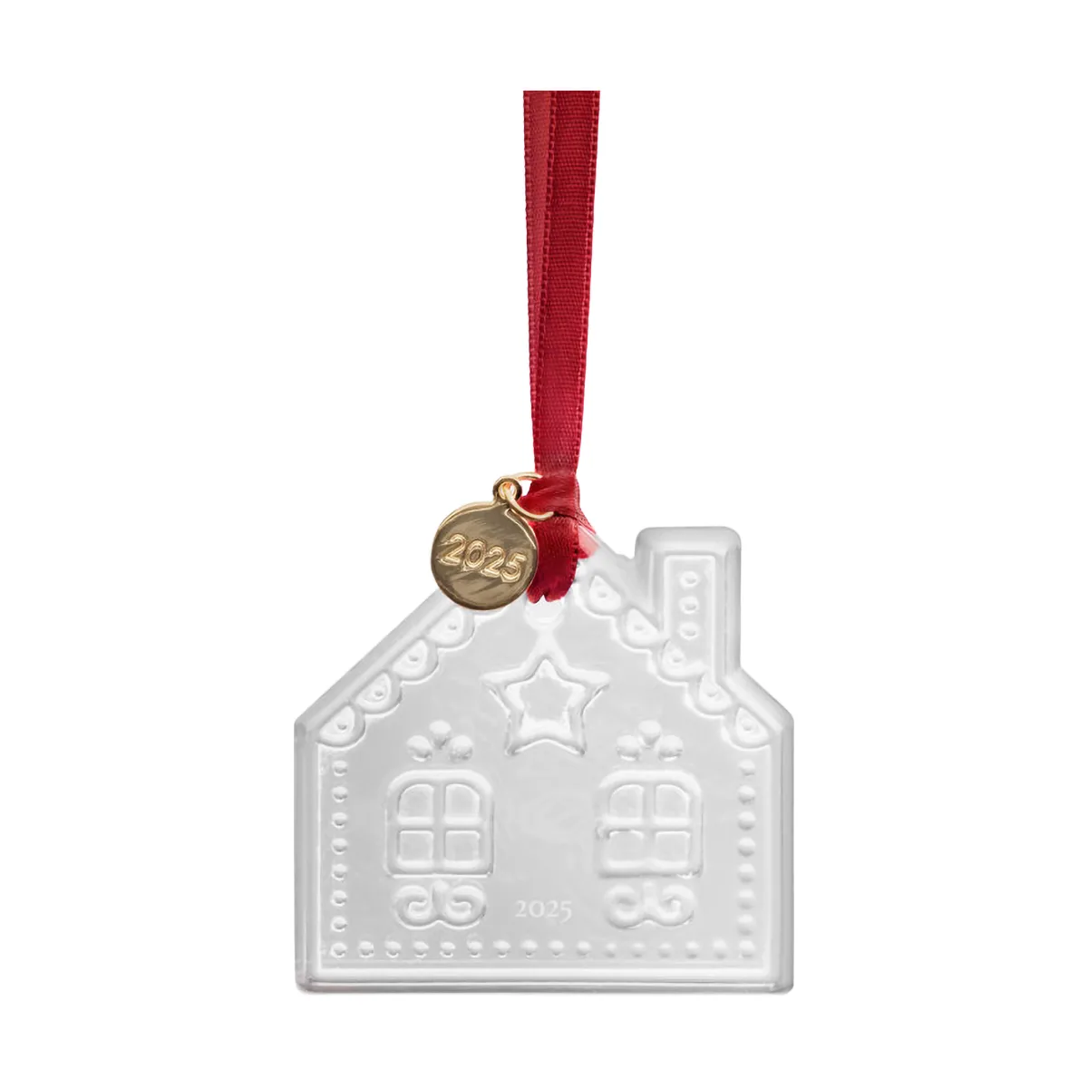 Ετήσιος διακοσμητικός άγγελος julhänge, Σπιτάκι από τζίντζερ 2025 Orrefors