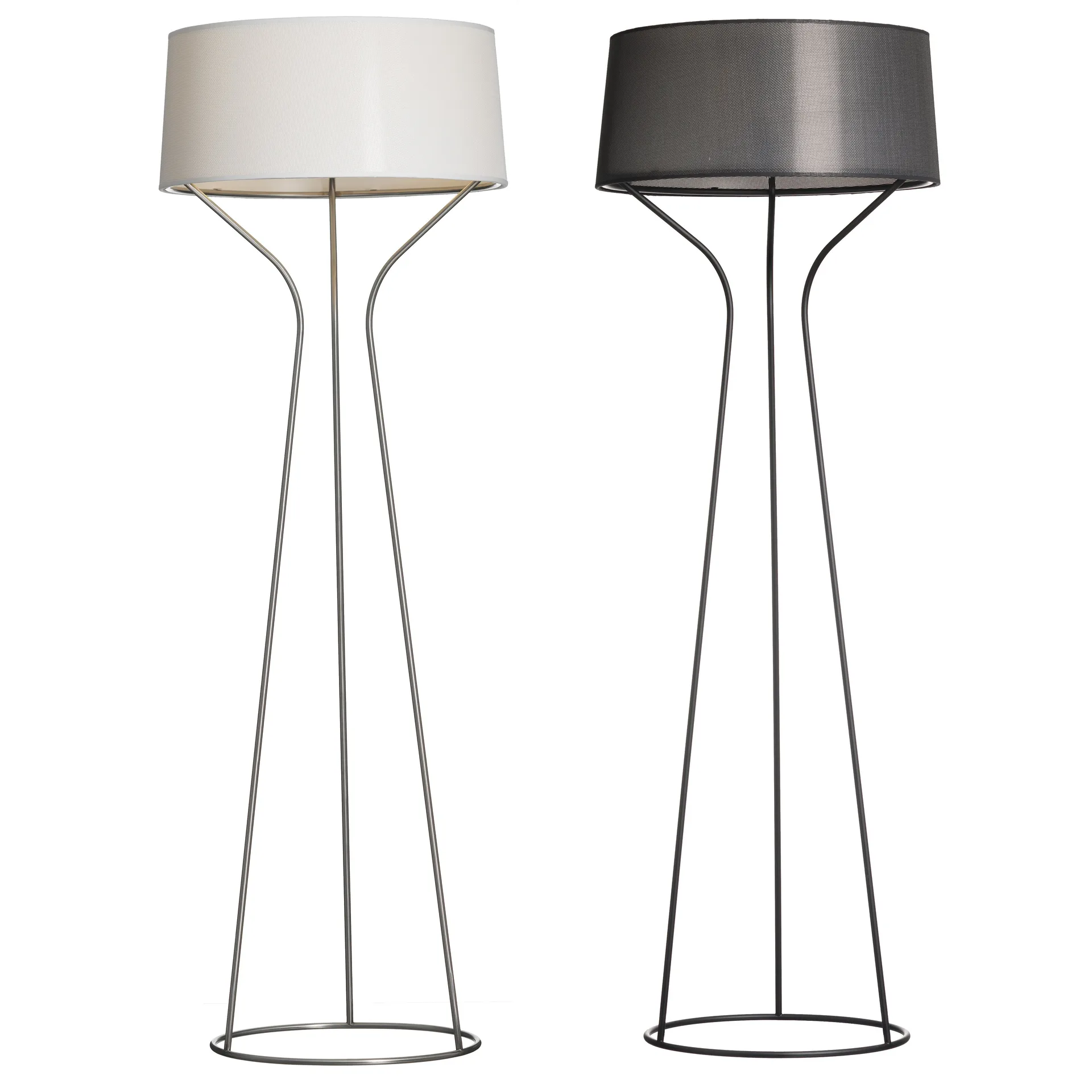 Aria φωτιστικό δαπέδου, μαύρο βερνίκι, μαύρο καπέλο Örsjö Belysning