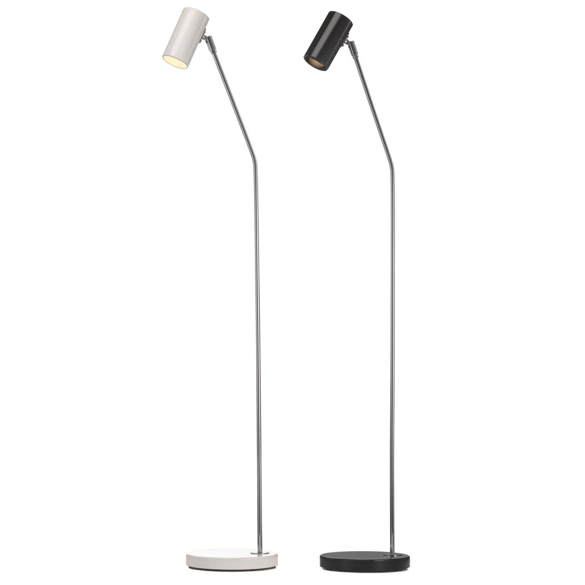 Minipoint φωτιστικό δαπέδου GX224, λευκό και χρώμιο Örsjö Belysning