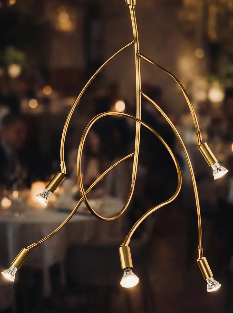 Ranka 5 φωτιστικό οροφής, Ακατέργαστος ορείχαλκος Örsjö Belysning