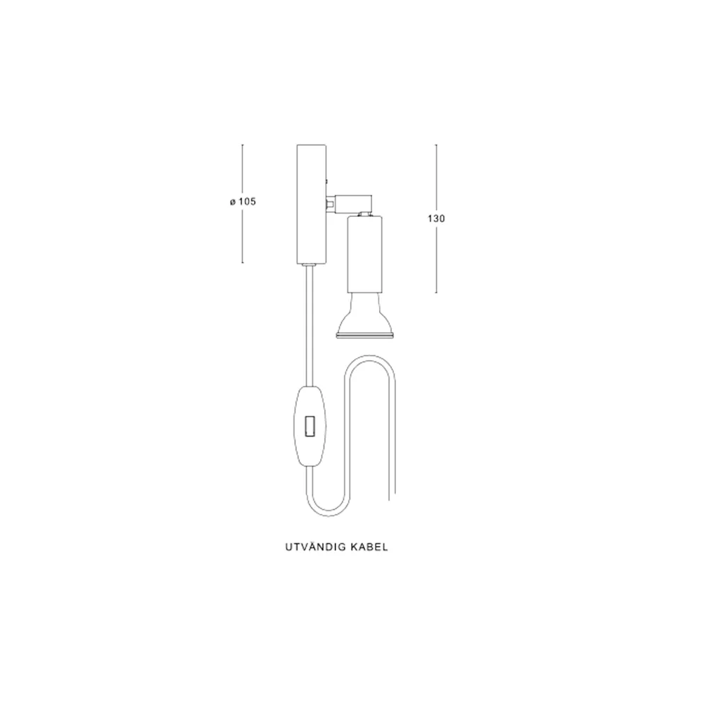 Επιτοίχιο φωτιστικό, Star 1, Λευκό-με λάκα Örsjö Belysning