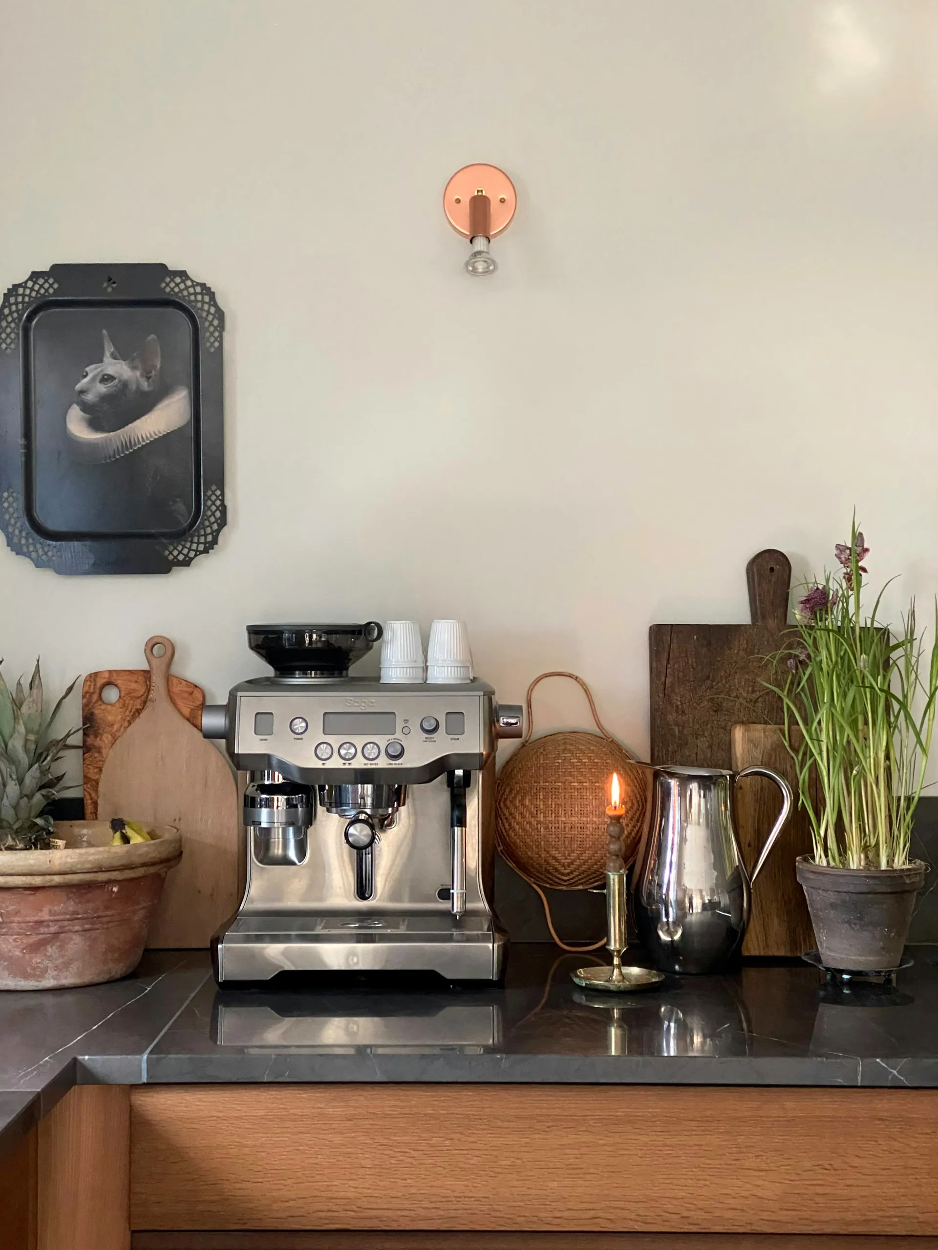 Star 1 φωτιστικό τοίχου απευθείας σύνδεσης, ακατέργαστος χαλκός Örsjö Belysning