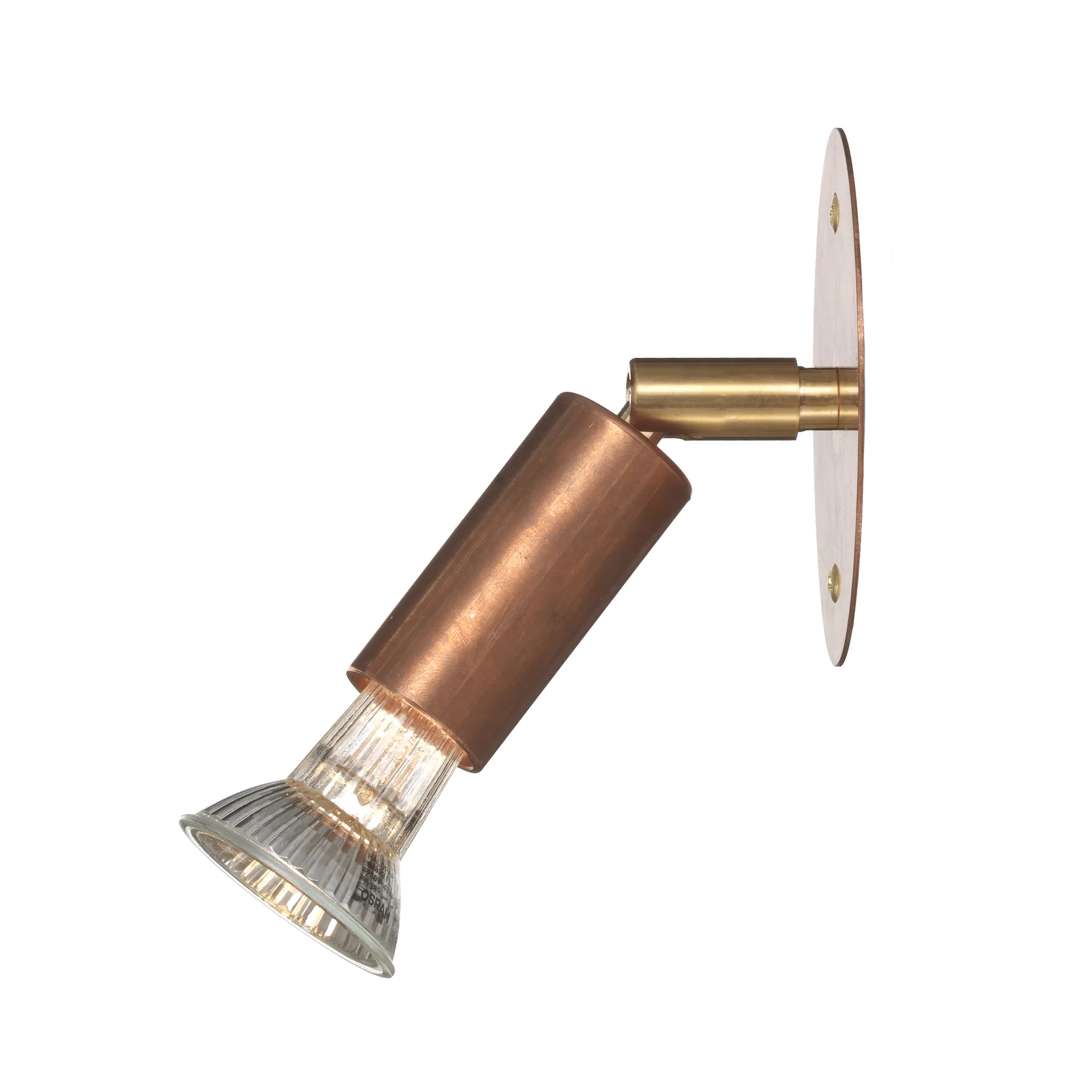 Star 1 φωτιστικό τοίχου απευθείας σύνδεσης, ακατέργαστος χαλκός Örsjö Belysning