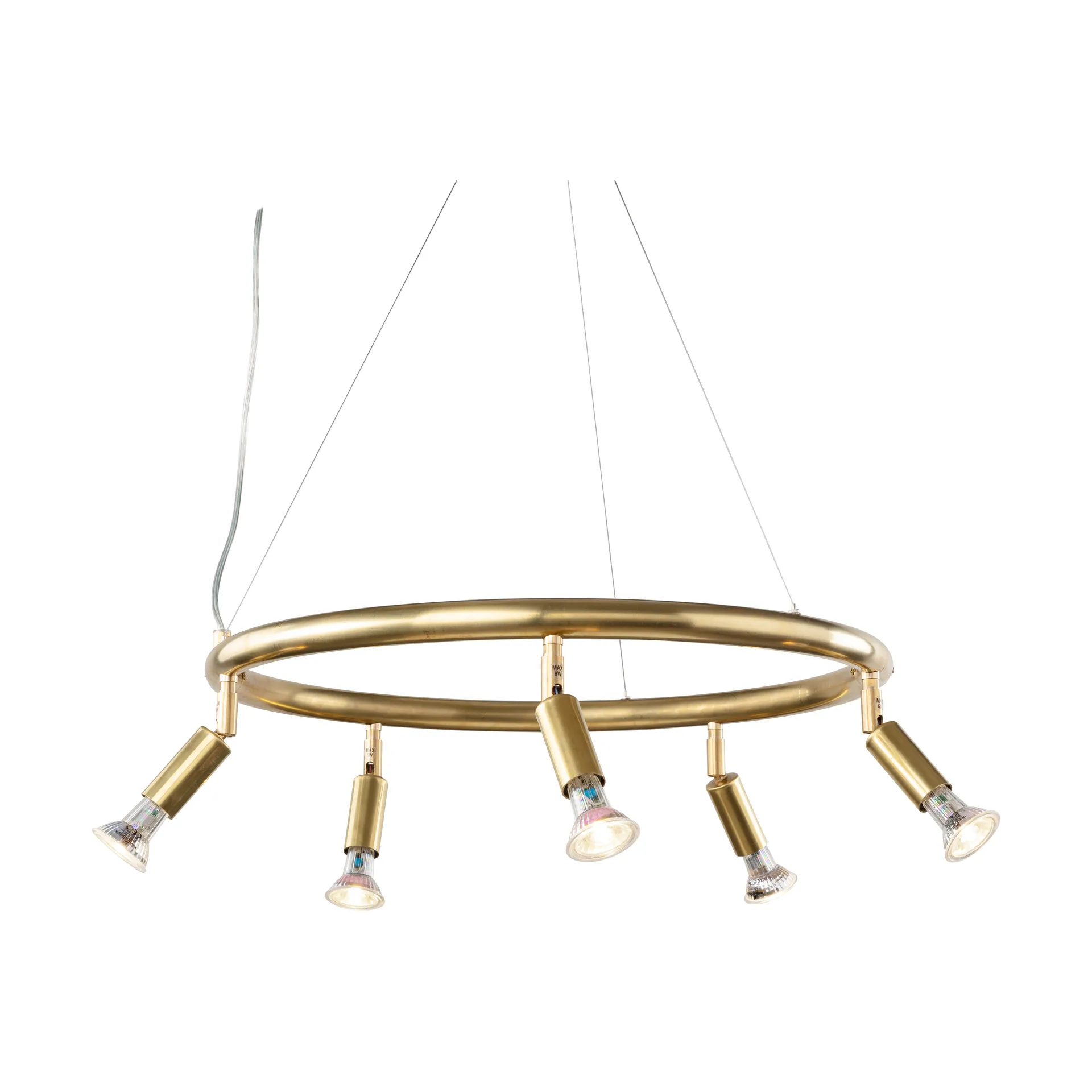 Star στρογγυλό φωτιστικό οροφής με 5 προβολείς Ø60 cm, Ορείχαλκος Örsjö Belysning