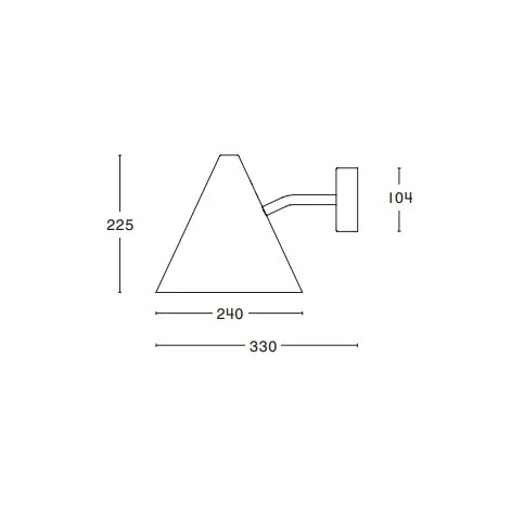 Tratten φωτιστικό τοίχου, ακατέργαστος ορείχαλκος Örsjö Belysning