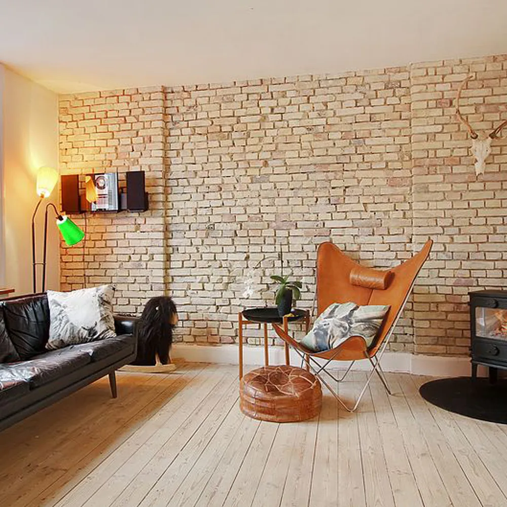 KS Chair bat πολυθρόνα, Κονιάκ-ανοξείδωτη βάση OX Denmarq