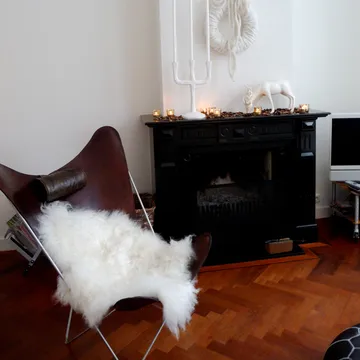 KS Chair bat πολυθρόνα - Δέρμα black, ανοξείδωτο πλαίσιο - OX Denmarq