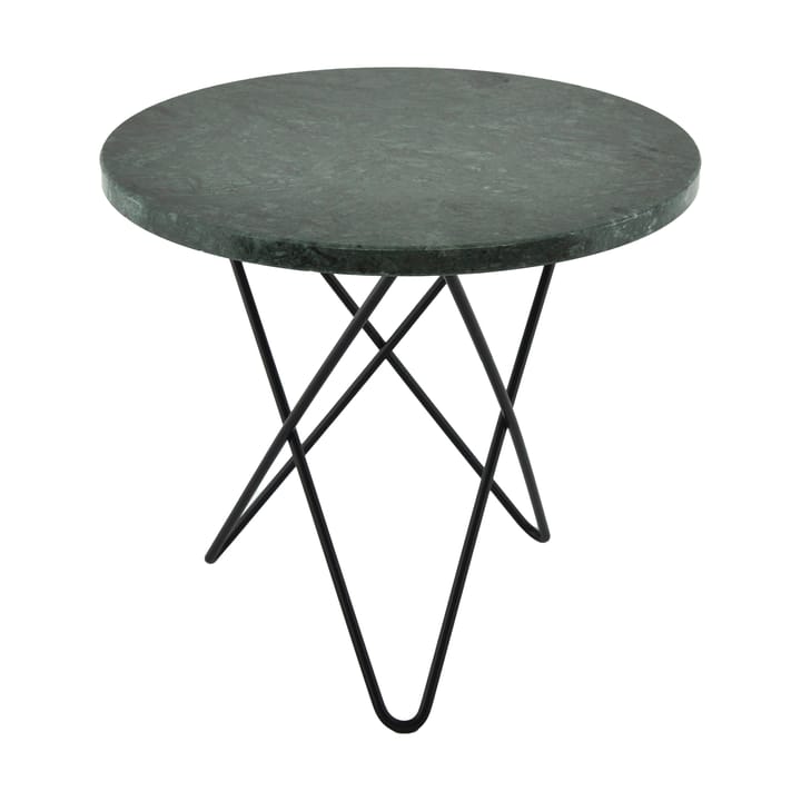 Συνοδευτικό τραπέζι Mini O Ø40 H37. μαύρο υπόστρωμα - Πράσινο μάρμαρο - OX Denmarq