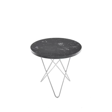 Τραπέζι σαλονιού Mini O Table - Μάρμαρο marquina, ανοξείδωτη βάση - OX Denmarq