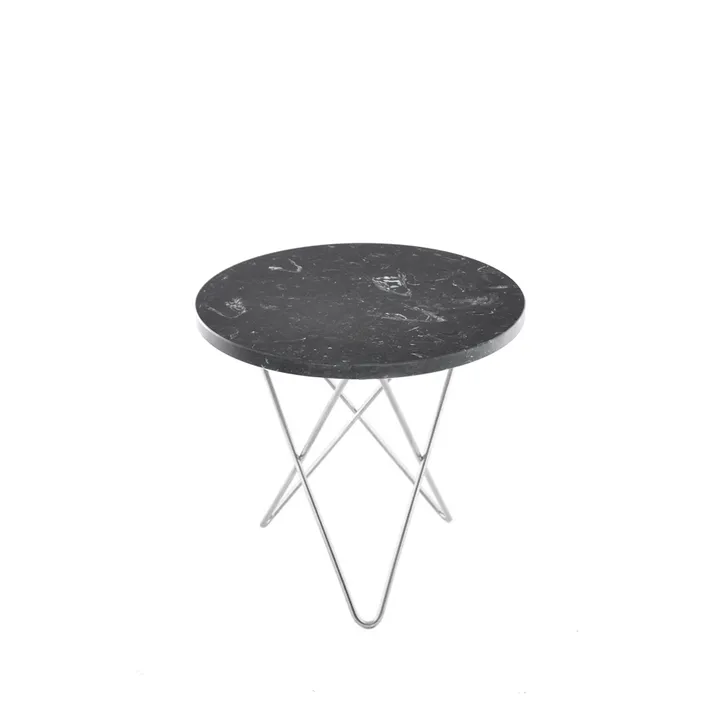 Τραπέζι σαλονιού Mini O Table - Μάρμαρο marquina, ανοξείδωτη βάση - OX Denmarq