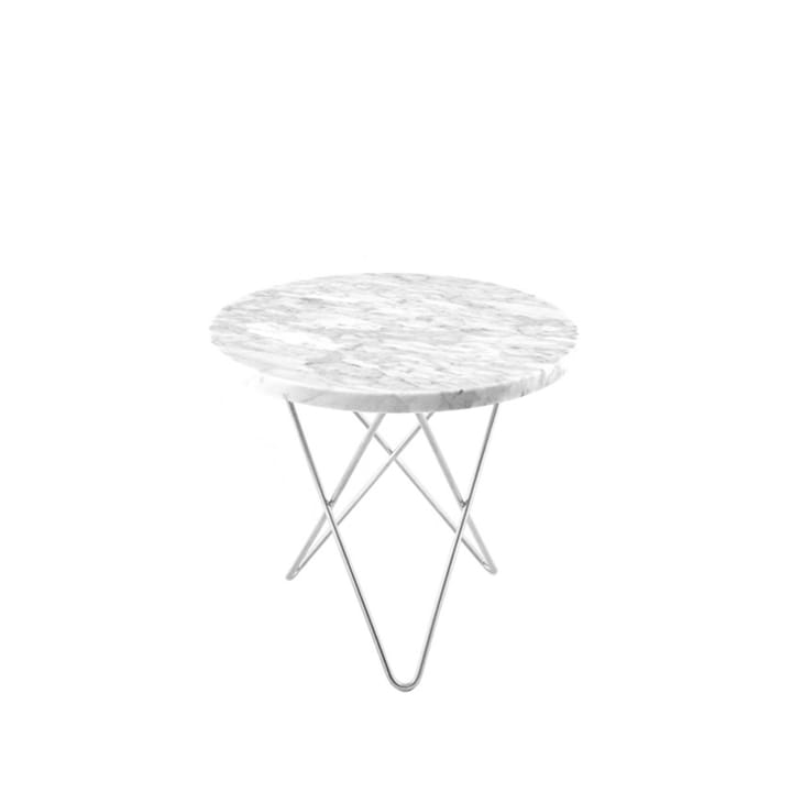 Τραπέζι σαλονιού Mini O Table - Άσπρο μάρμαρο. ανοξείδωτο ατσάλι σταντ - OX Denmarq
