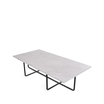 Ninety τραπεζάκι σαλονιού ορθογώνιο - μάρμαρο Carrara, μαύρη βάση - OX Denmarq