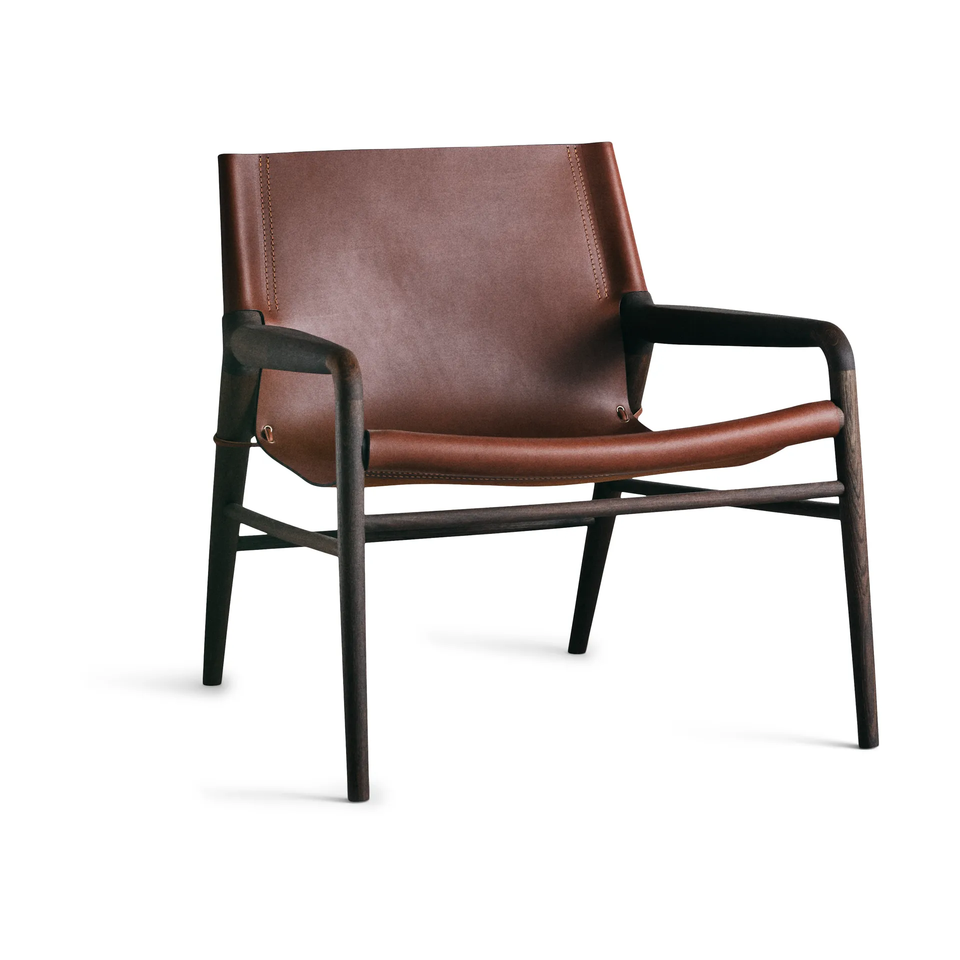 Πολυθρόνα Rama Chair δρυς καπνιστός, Κονιάκ OX Denmarq