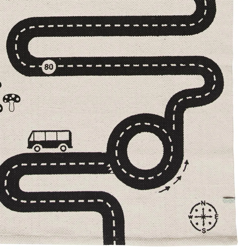 Adventure χαλί 70x180 cm, μπεζ-μαύρο OYOY