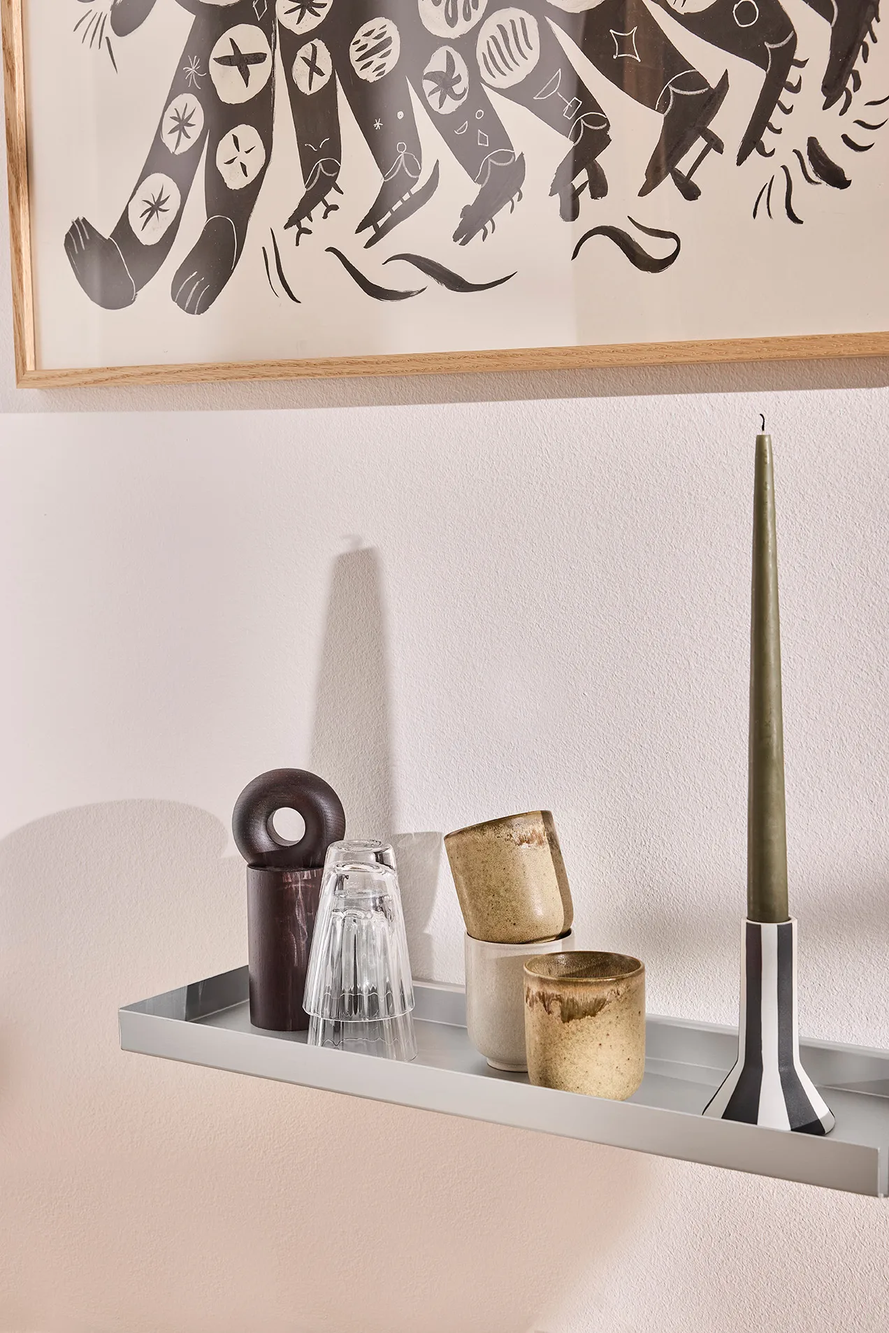 Bakku ράφι τοίχου large 16x80 cm, Aluminium OYOY