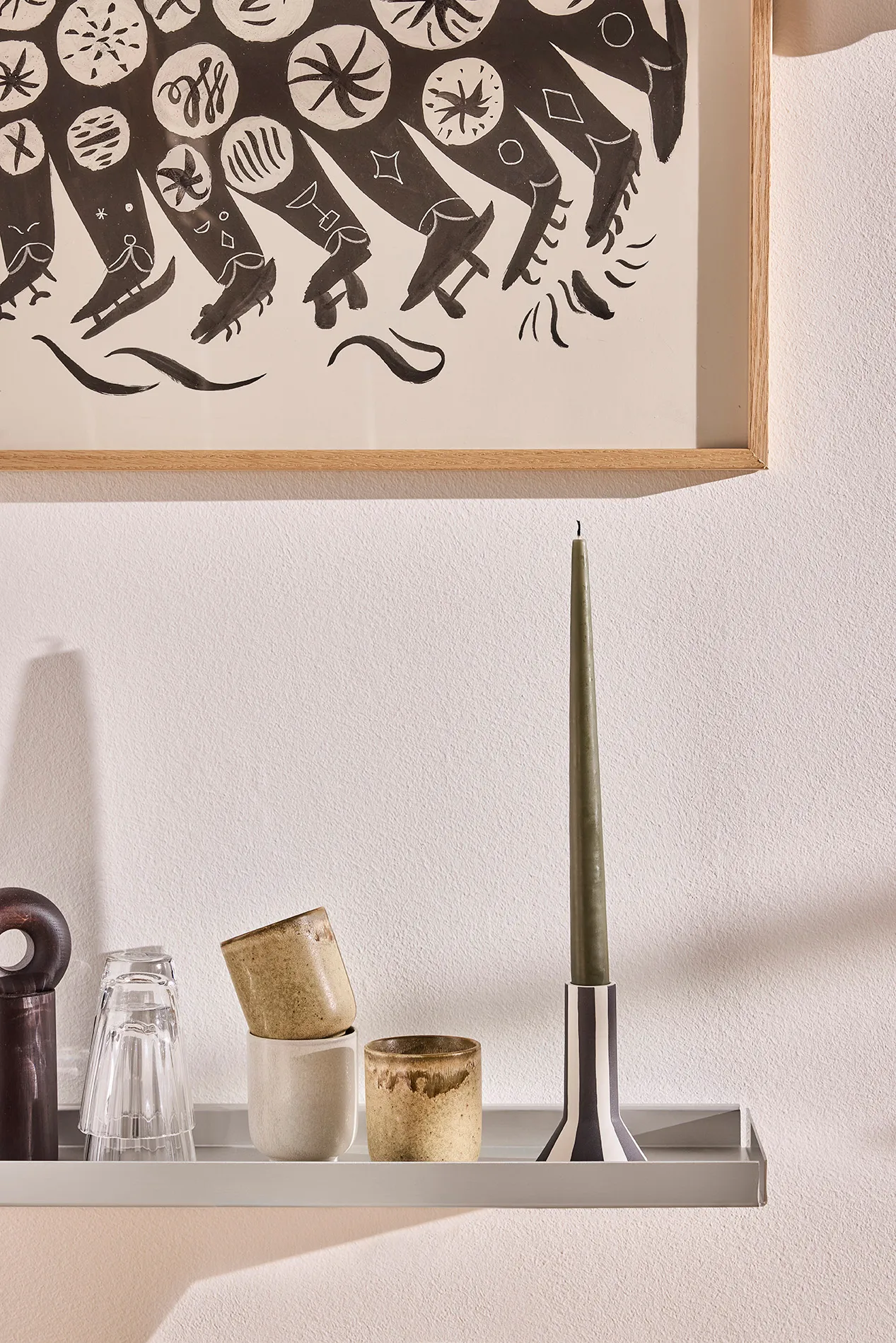 Bakku ράφι τοίχου large 16x80 cm, Aluminium OYOY