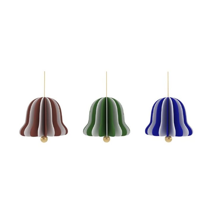 Christmas Bell διακοσμητικό 3 τεμάχια - Nutmeg-green-blue - OYOY