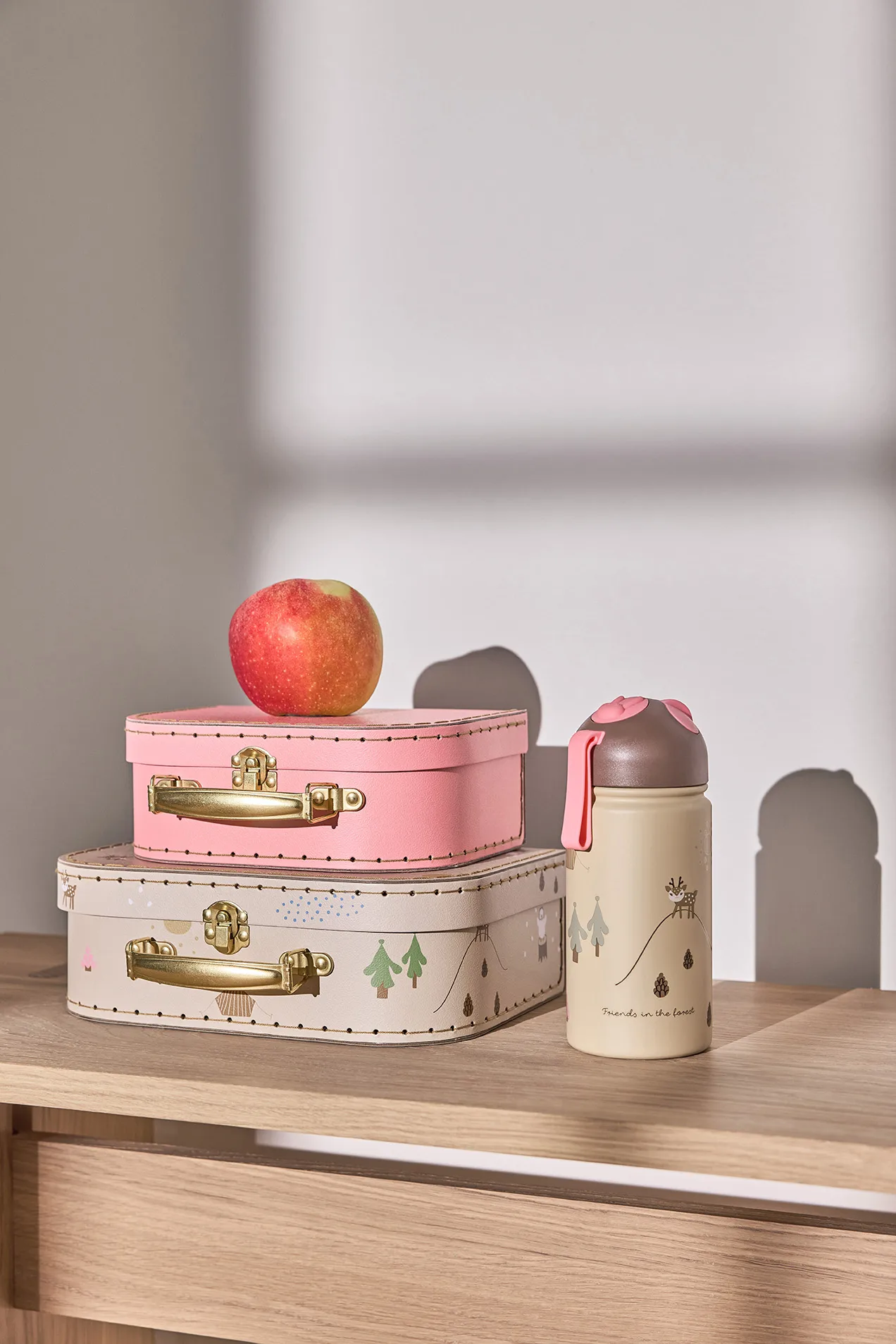 Σετ βαλίτσες Friends in the Forest 2 κομμάτια, Deer & Duck OYOY