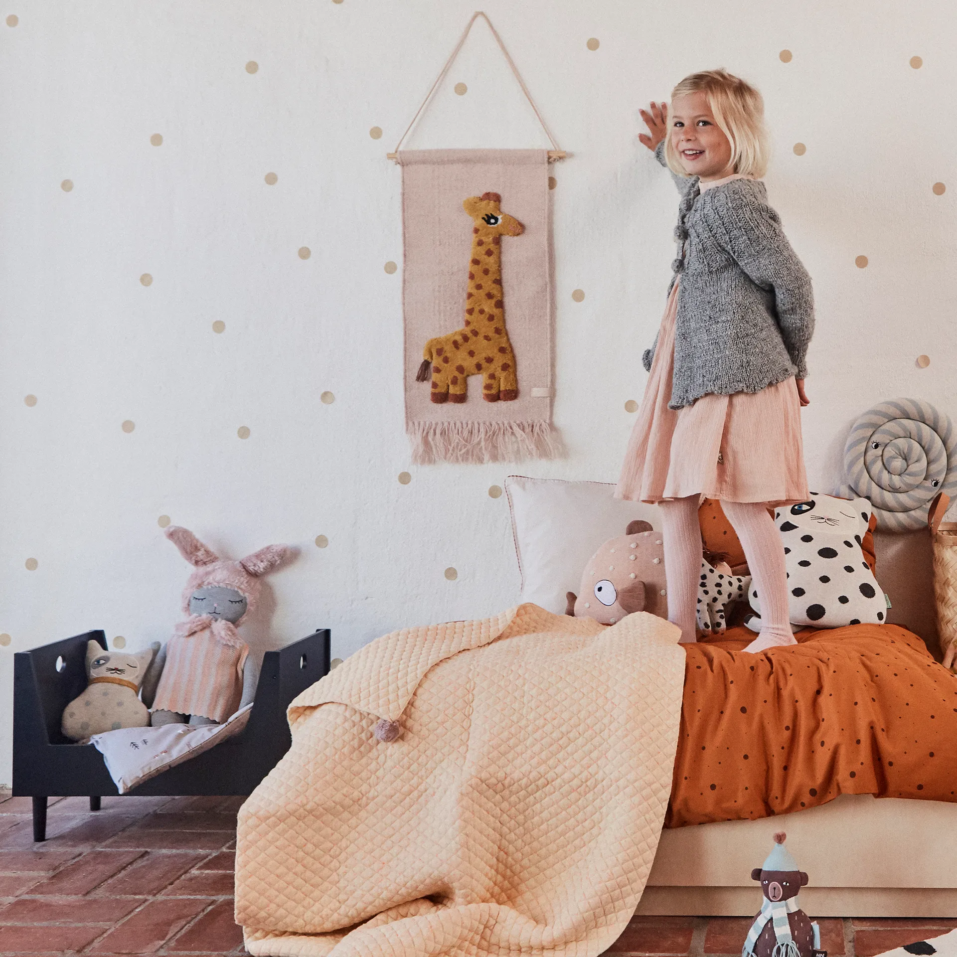 Giraffe διακοσμητικό τοίχου 32x70 cm, Τριανταφυλλί OYOY