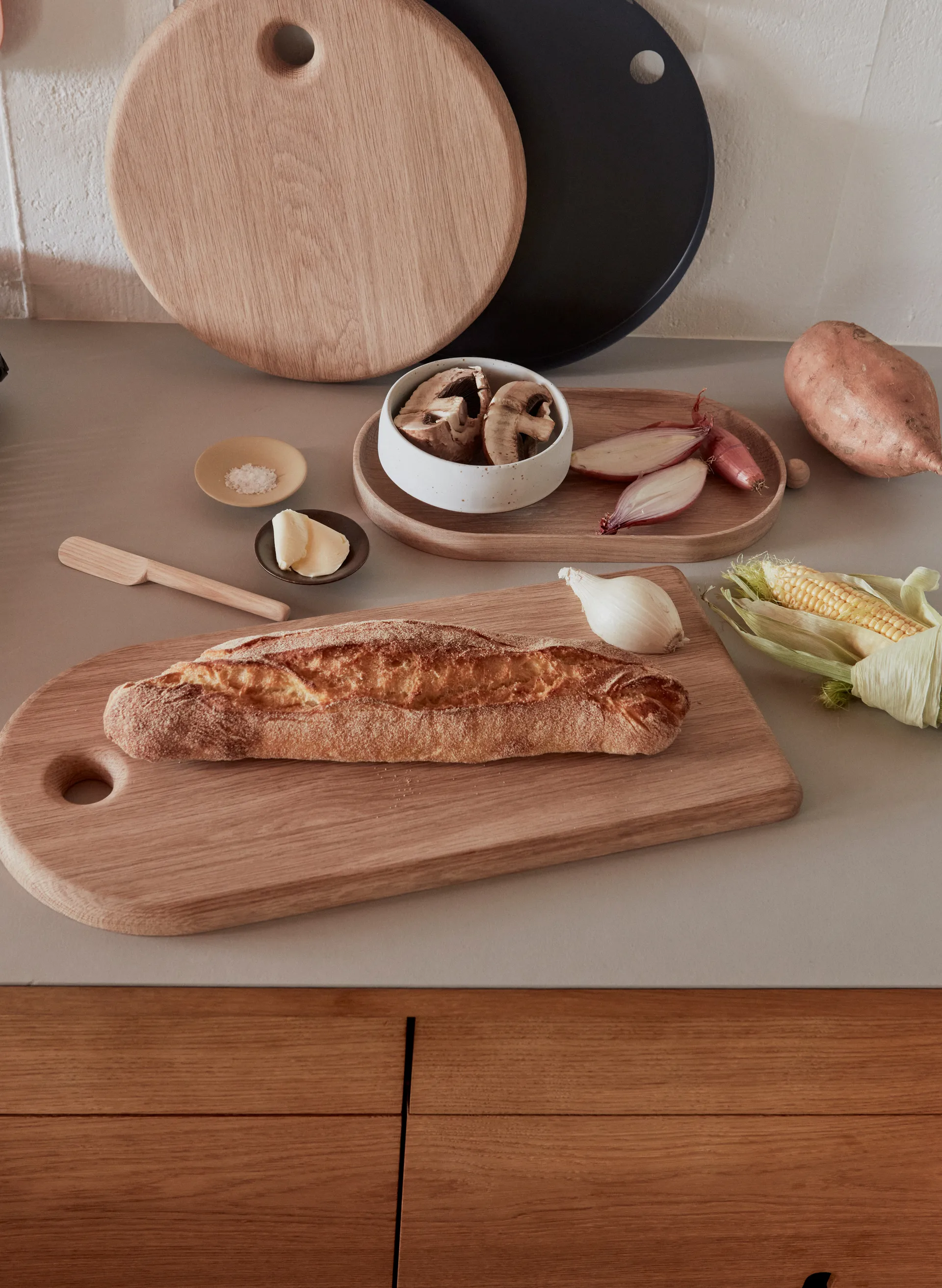 Hagi μπολ Ø14 cm, Λευκό-ανοιχτό καφέ OYOY