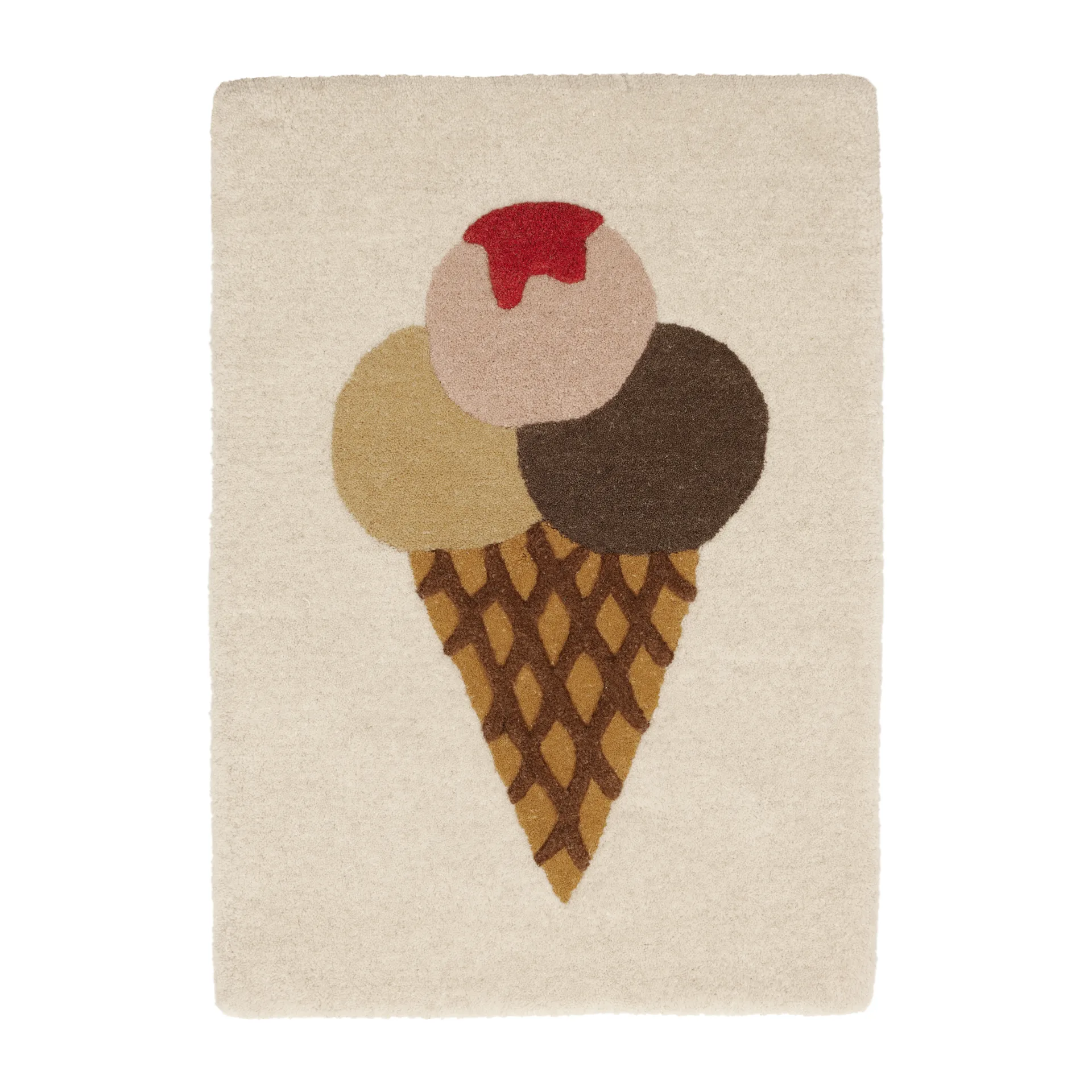 Ice Cream Φουντωτό παιδικό χαλί 45x65 cm, Multi OYOY