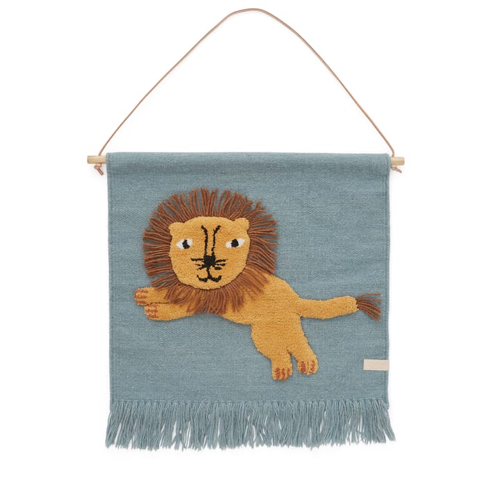 Jumping Lion διακοσμητικό τοίχου 52x55 cm - Μπλε - OYOY