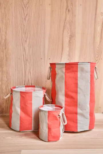 Kara καλάθι αποθήκευσης small Ø18x22 cm 2-pack - Cherry Red - OYOY