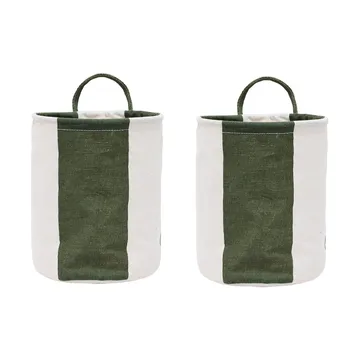 Kara καλάθι αποθήκευσης small Ø18x22 cm 2-pack - Dark Green - OYOY