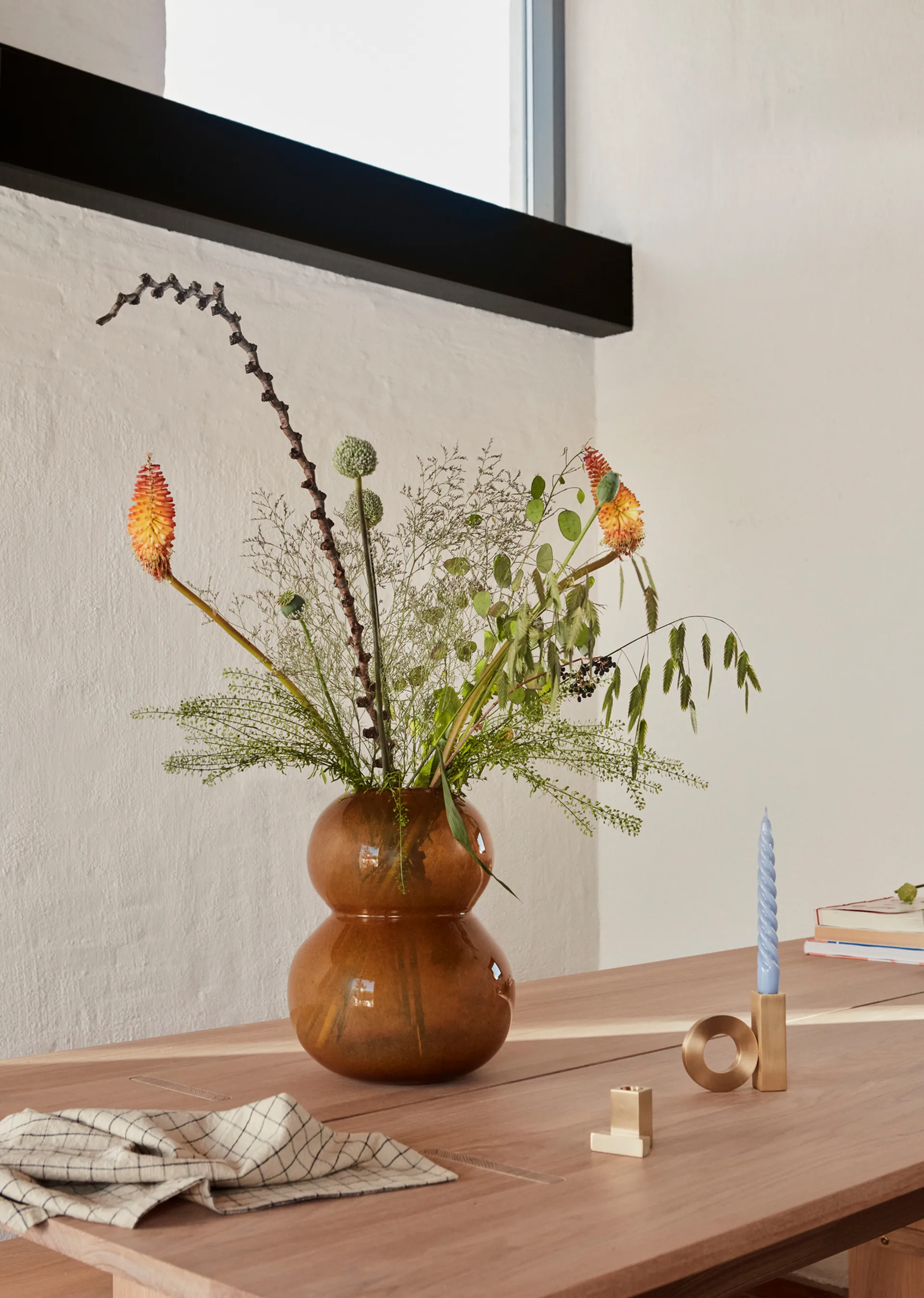 Lasi βάζο 30 cm, Κεχριμπάρι OYOY