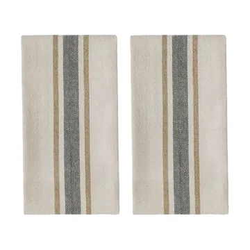 Πετσέτα κουζίνας Linu 2-pack - Black - OYOY