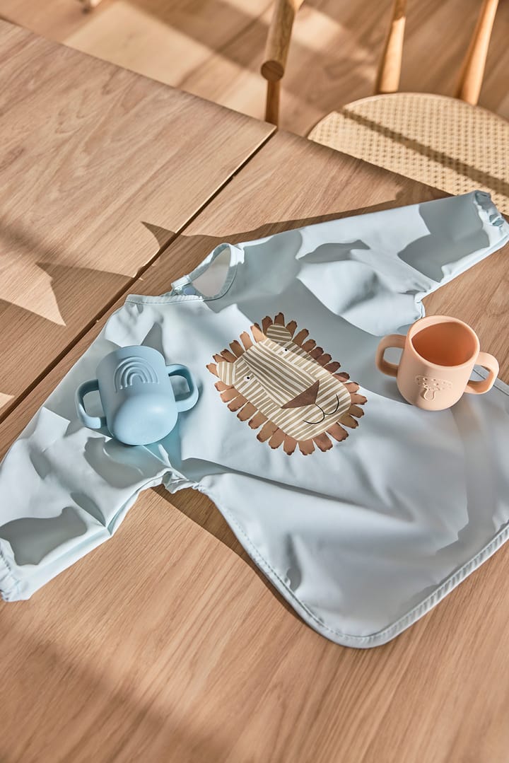 Lobo Lion σαλιάρα με μανίκι, Ice blue OYOY
