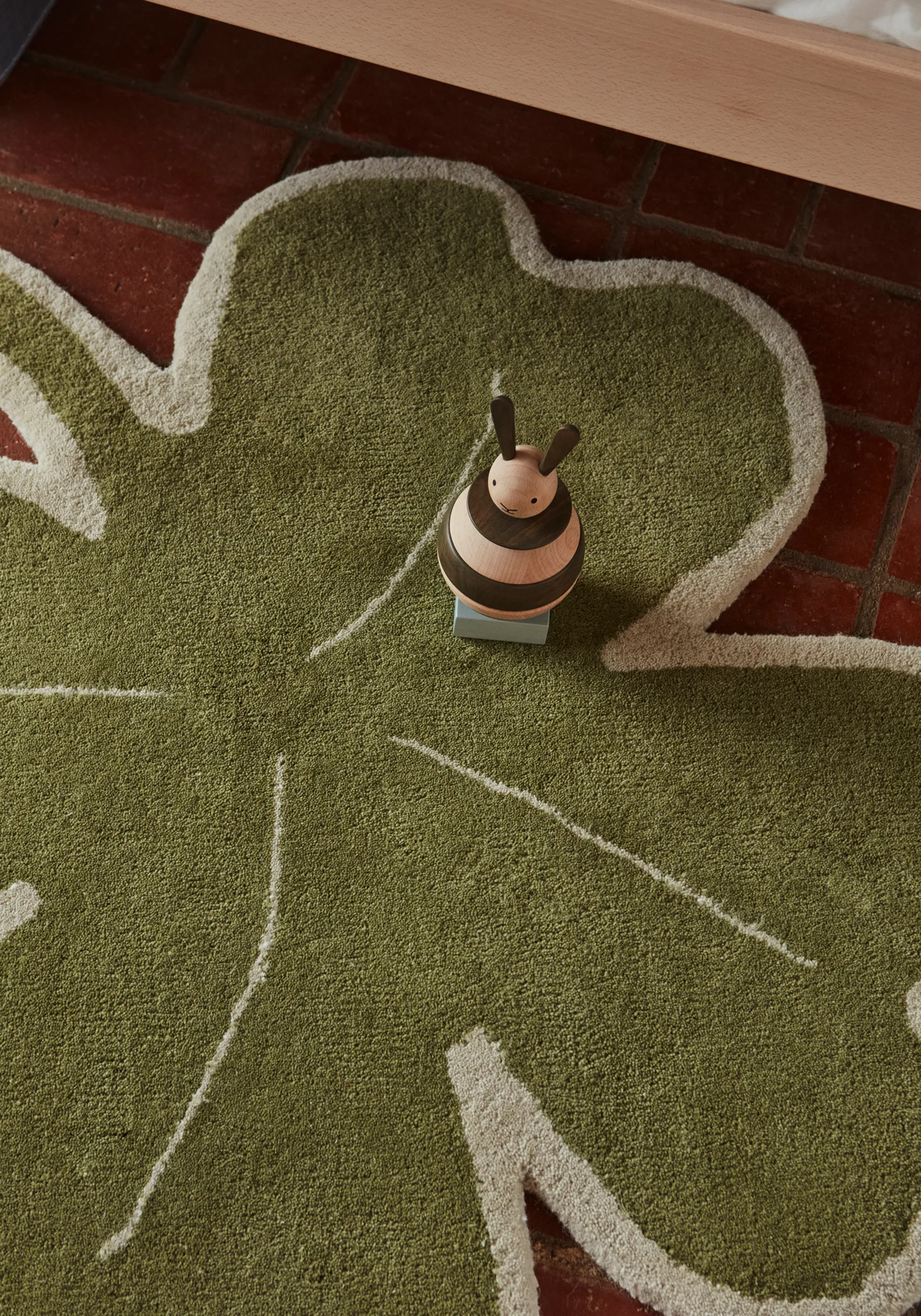 Lucky Clover χαλί 95x95 cm, Πράσινο OYOY