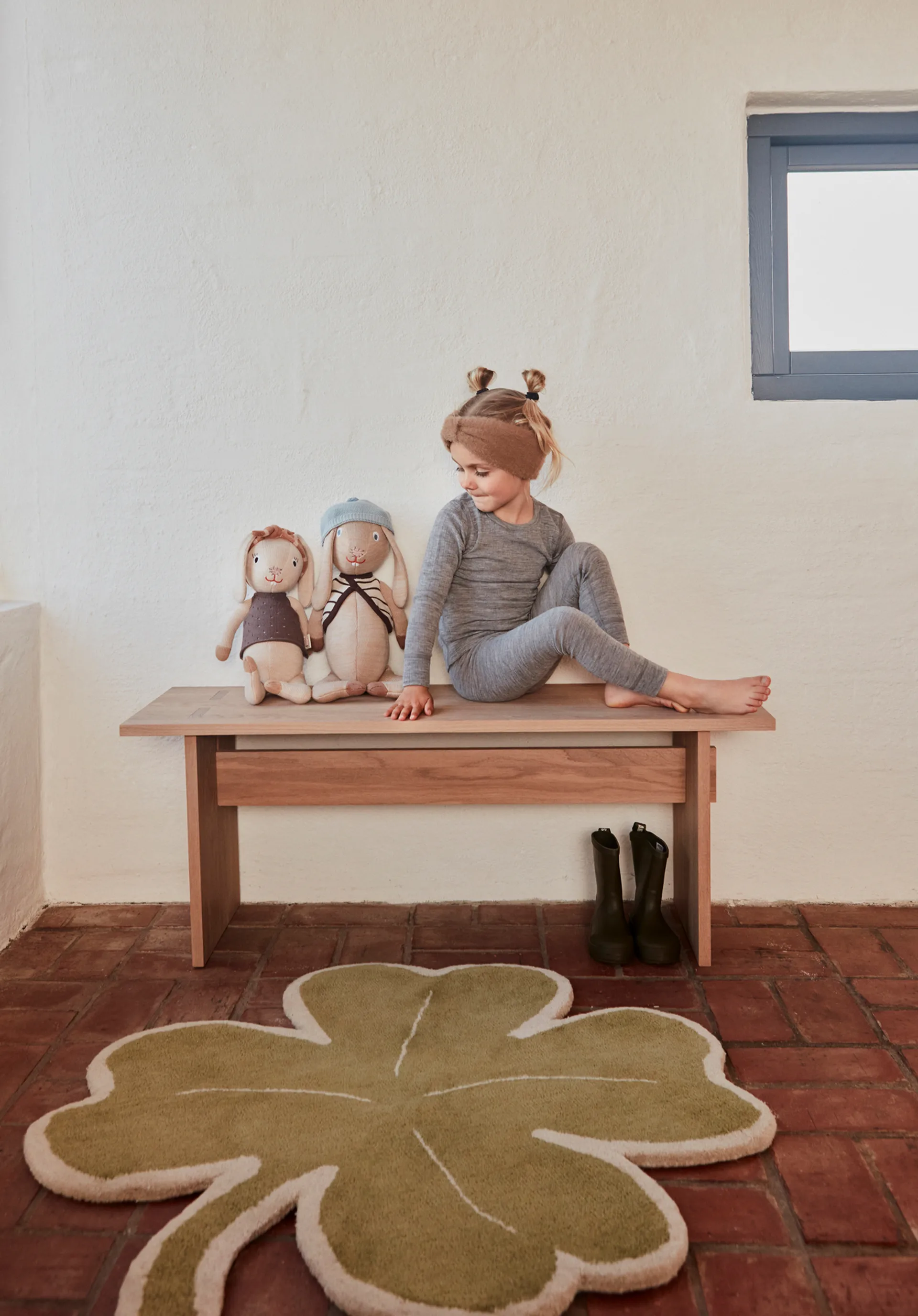 Lucky Clover χαλί 95x95 cm, Πράσινο OYOY