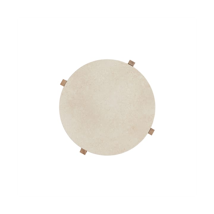 Μαρμάρινο τραπεζάκι σαλονιού Lune Ø50 cm, Natur-white OYOY