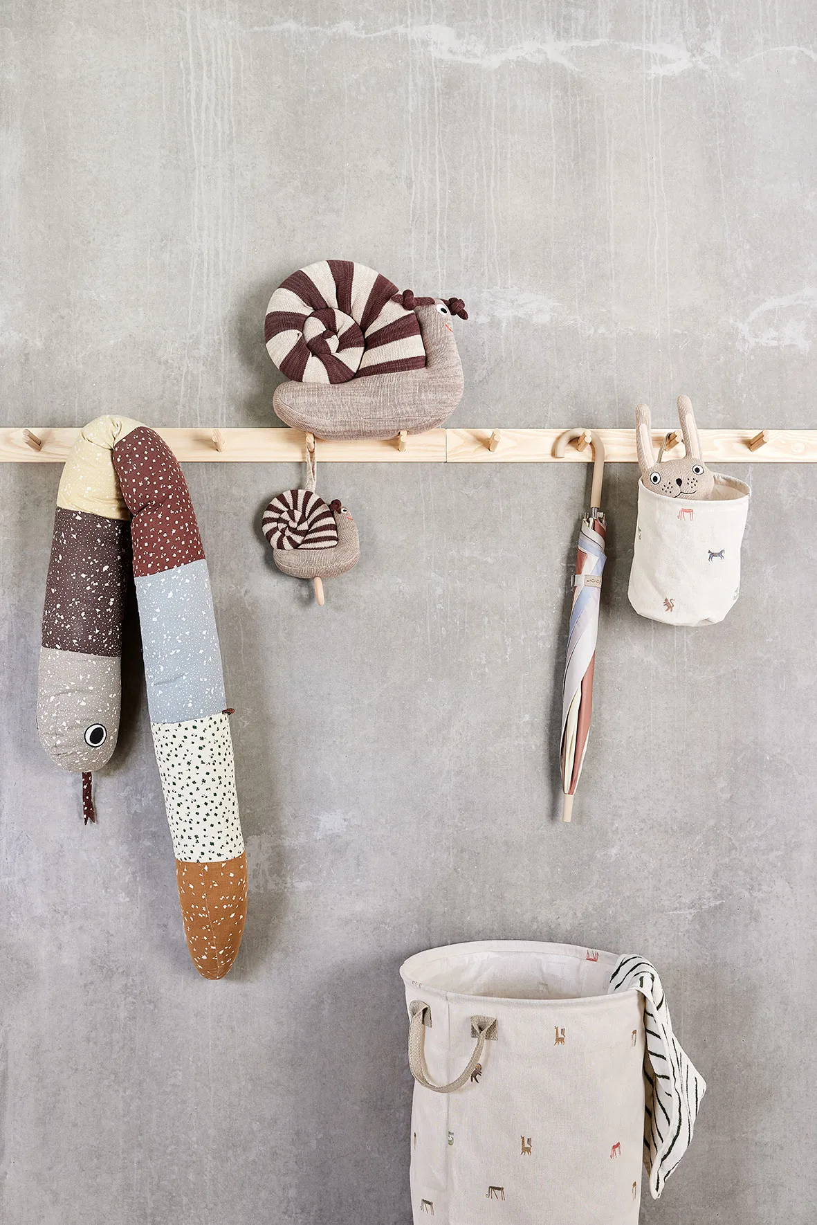 Moira καλάθι αποθήκευσης small Ø18x22 cm 2 τεμάχια, Multi OYOY