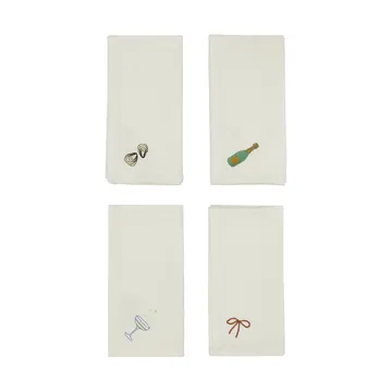 Χαρτοπετσέτα New Year 45x45 εκ από βαμβάκι 4 τεμαχίων
 - Offwhite - OYOY