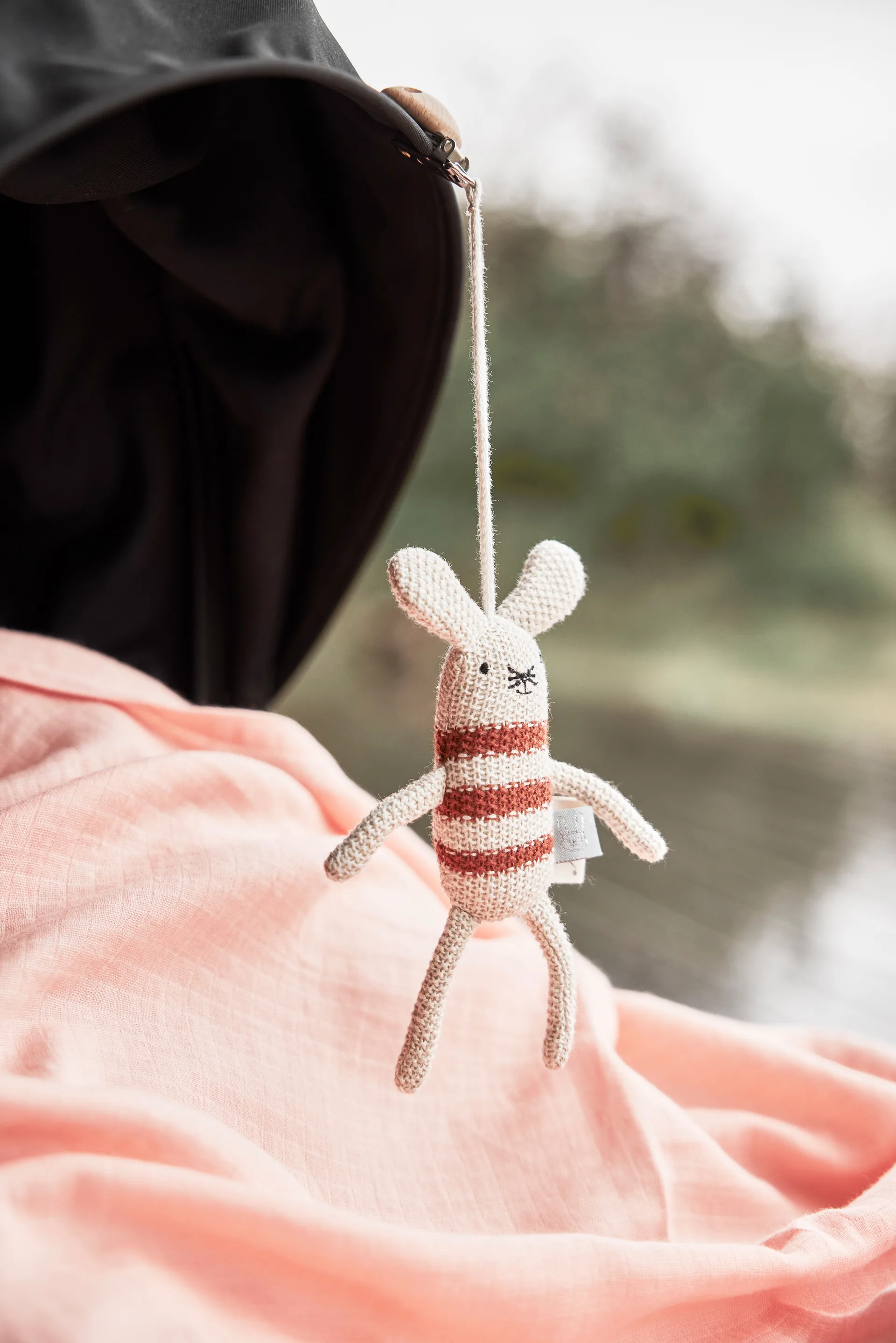 Παιδική κουβέρτα Panda 2-pack, Khaki-rose OYOY