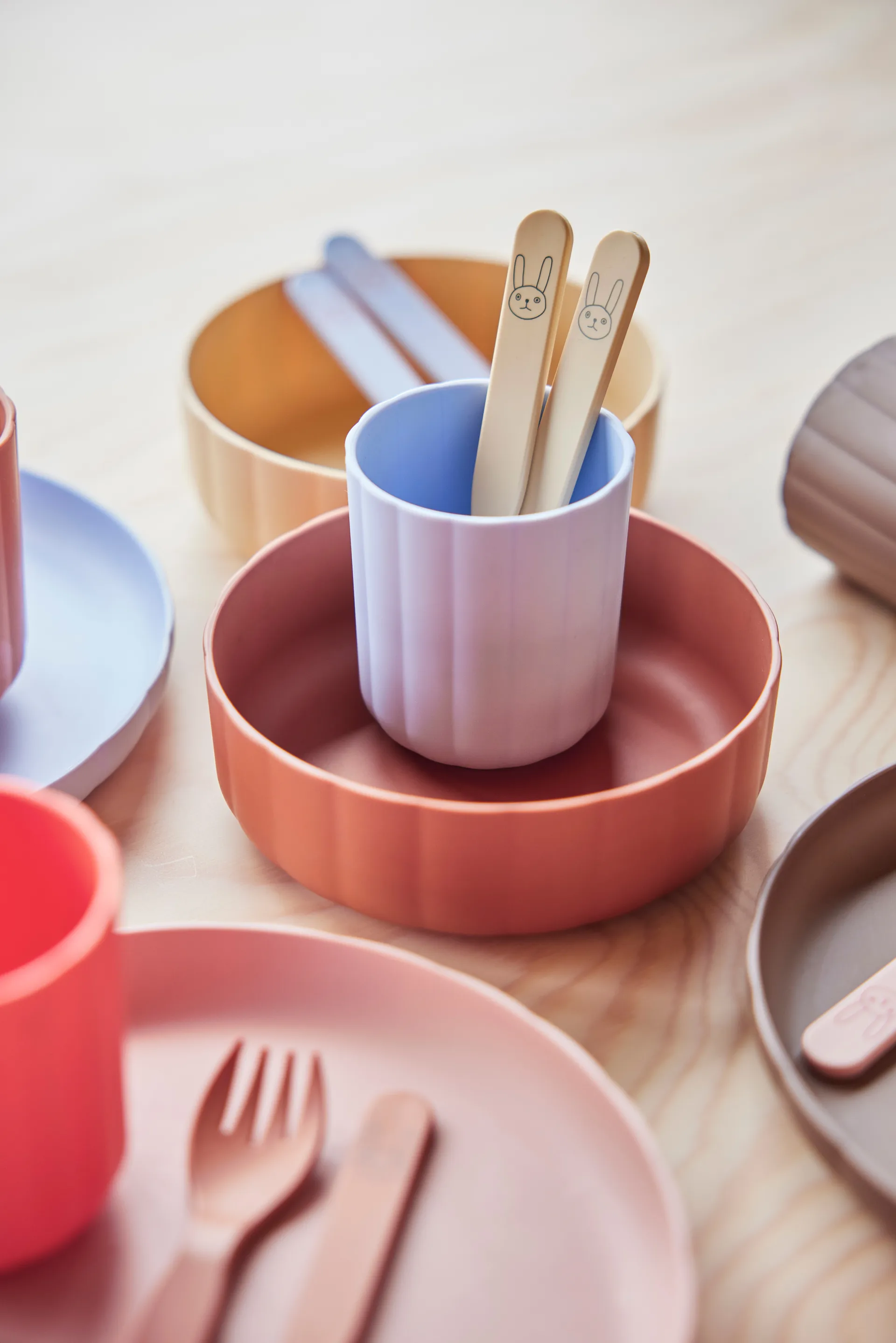 Κύπελλο Pullo 2-pack, Caramel-ice blue OYOY