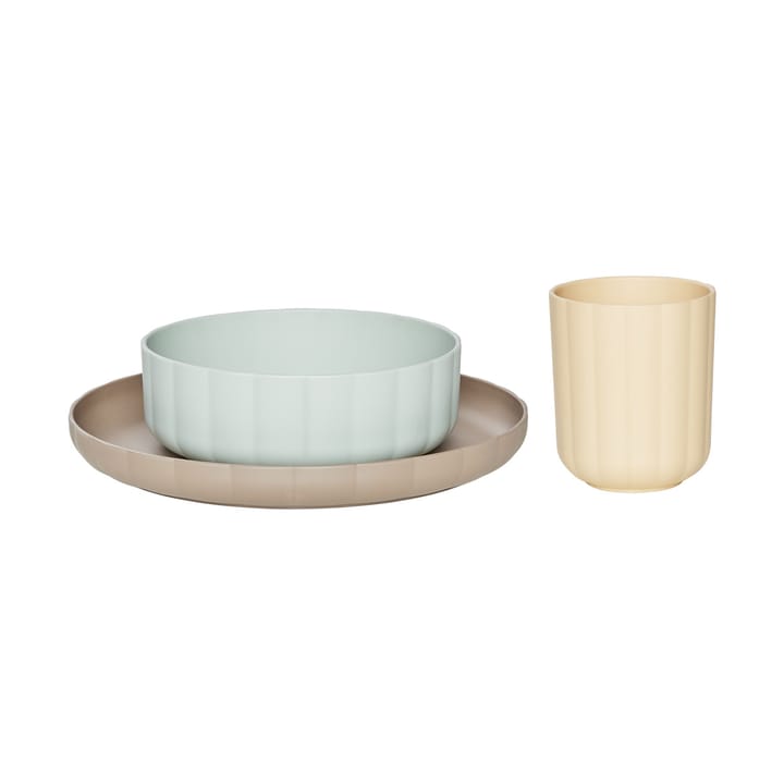 Σετ Pullo servisset 3 τεμάχια - Pale Mint-vanilla-taupe - OYOY