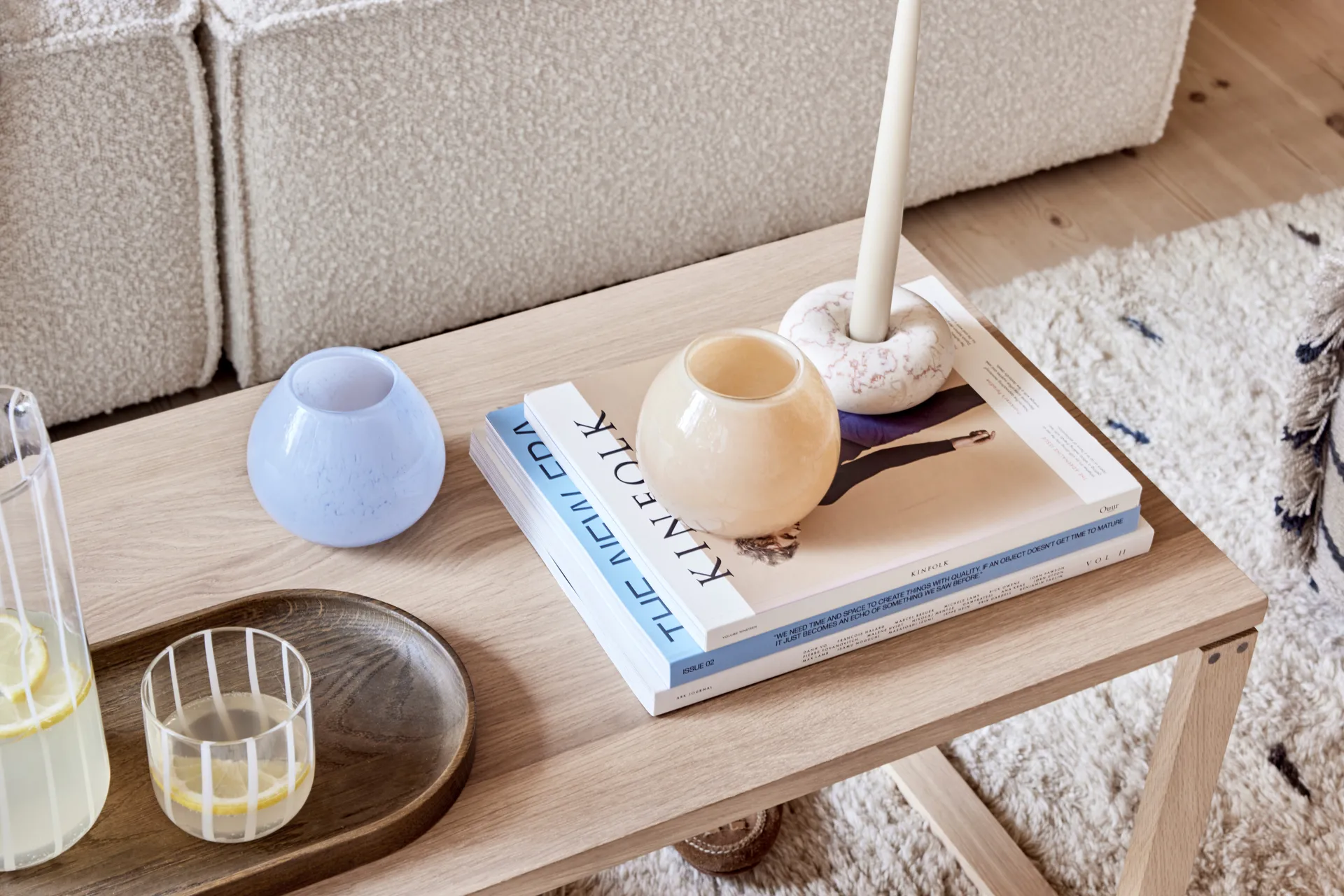 Μικρό Κηροπήγιο από μάρμαρο Savi 4 εκ, Offwhite OYOY