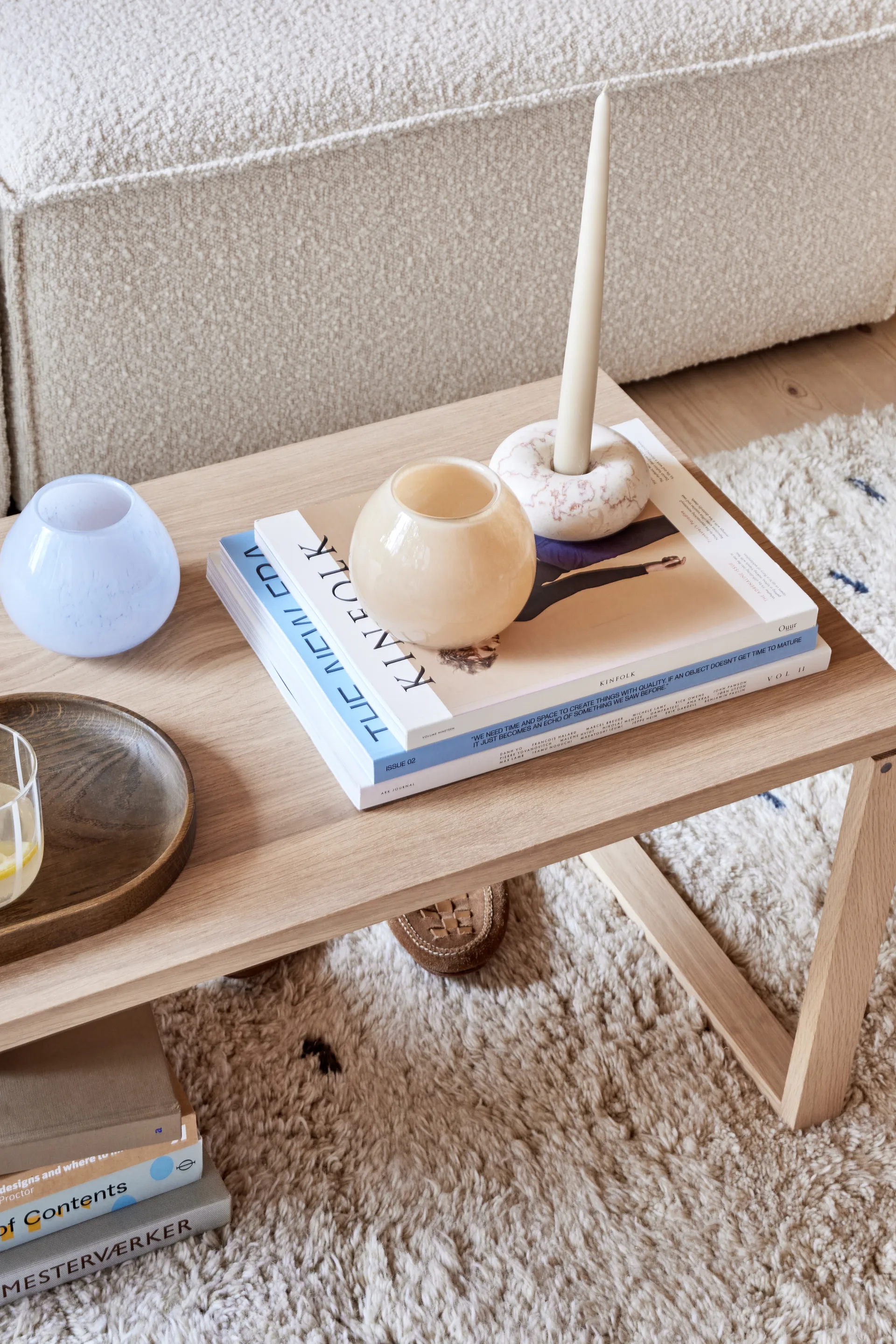 Μικρό Κηροπήγιο από μάρμαρο Savi 4 εκ, Offwhite OYOY