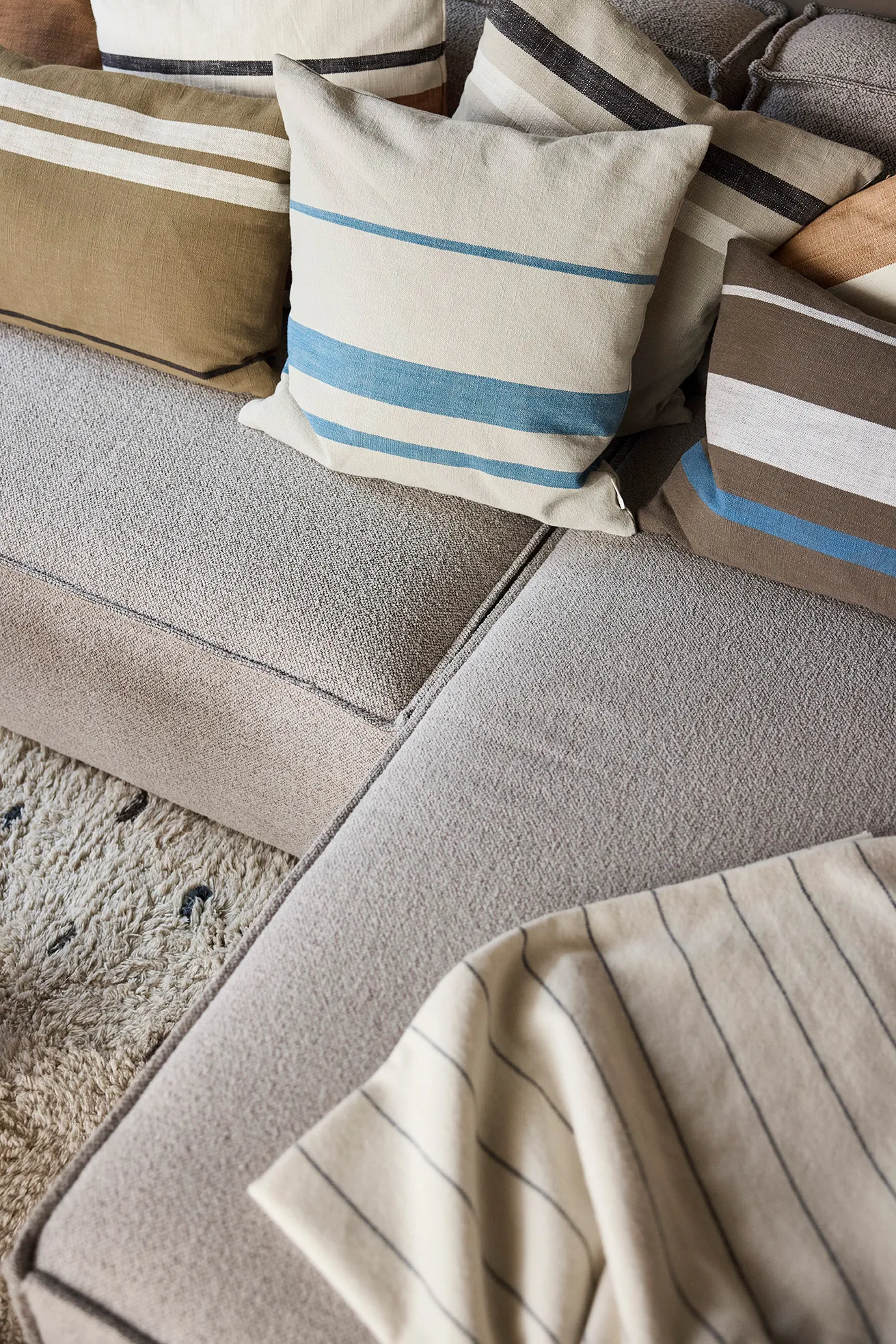 Sofuto κάλυμμα μαξιλαριού 50x50 cm, Blue-clay OYOY