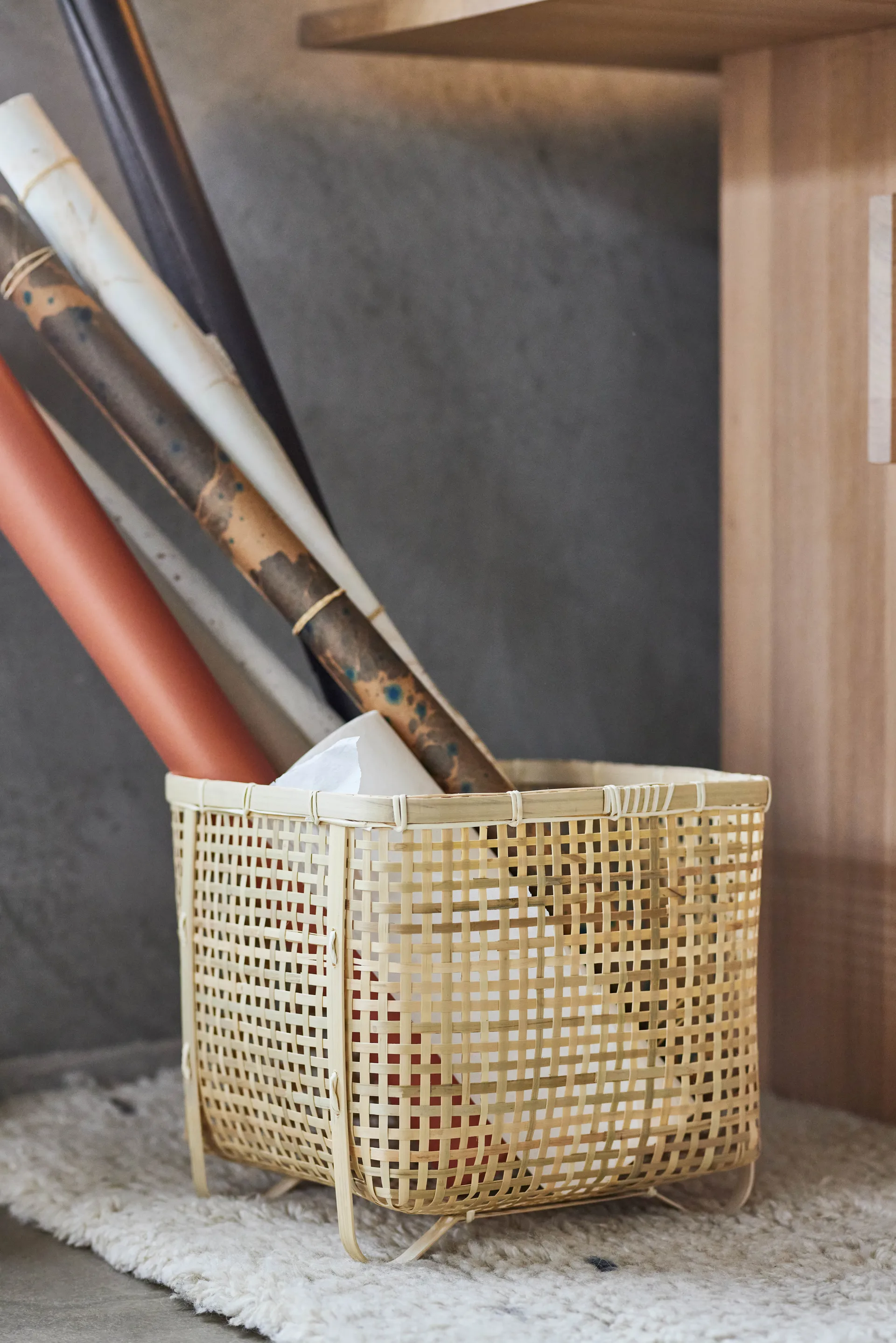 Τετράγωνο καλάθι αποθήκευσης Sporta, Natur OYOY