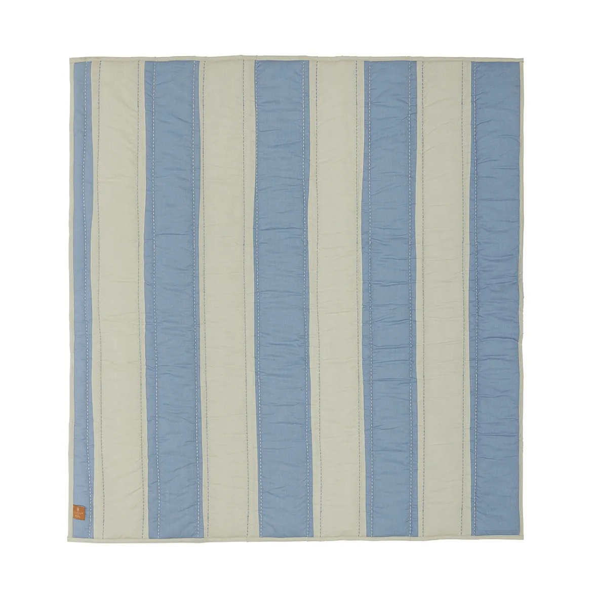 Ριγέ καπιτονέ κουβέρτα Striped 130x140 εκ., Blue-clay OYOY