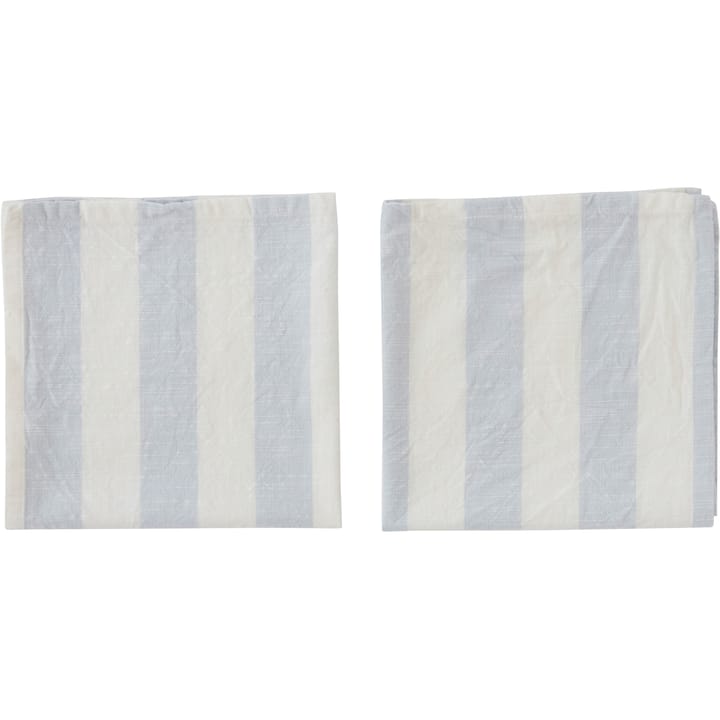 Striped πετσέτα 45x45 cm συσκευασία 2 τεμαχίων - Μπλε του Πάγου - OYOY