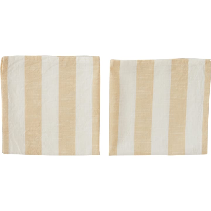 Striped πετσέτα 45x45 cm συσκευασία 2 τεμαχίων - Βανίλια - OYOY