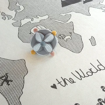 The world kids χαλί Ø 135 cm - μπεζ-γκρι - OYOY