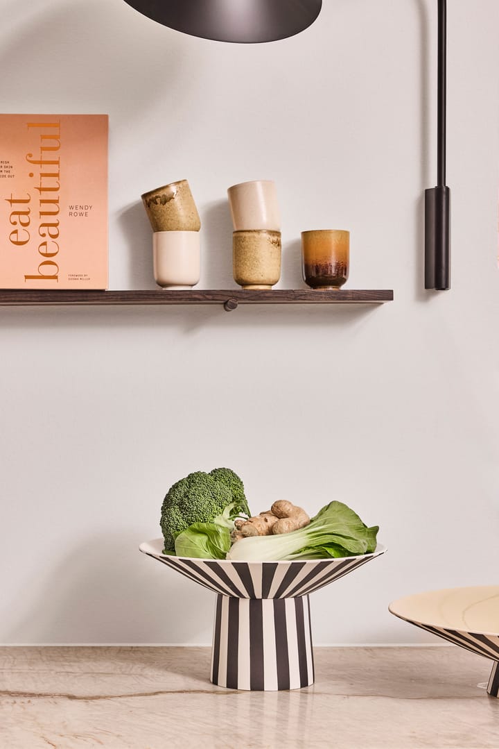 Toppu centerpiece υψηλό 17xØ30 cm, White-black OYOY