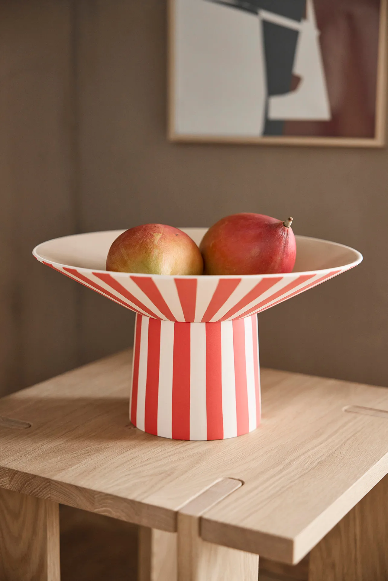 Toppu centerpiece υψηλό Ø30x17 cm, Red-peach OYOY